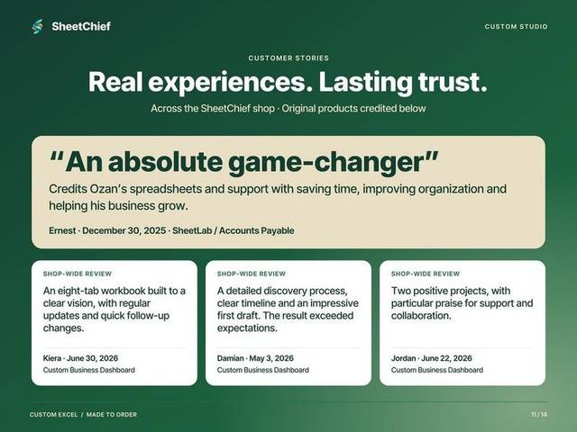 Custom Excel — Customer stories