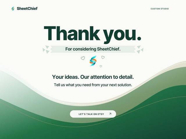 Custom Excel — Thank you
