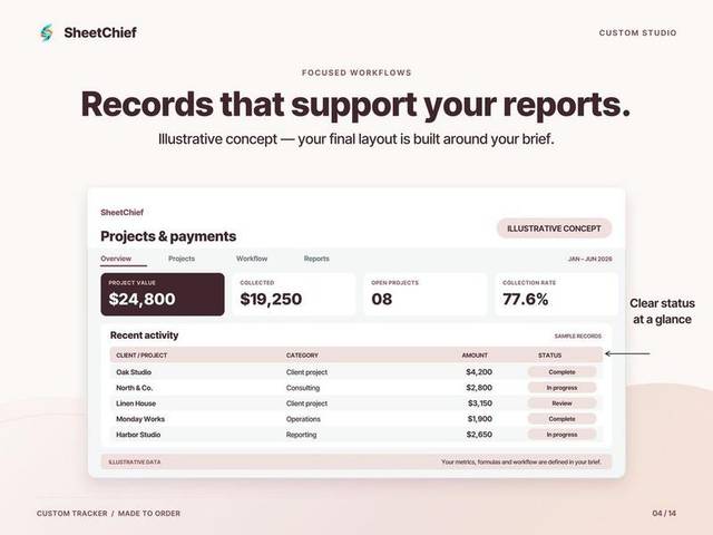 Custom Tracker — Organized records