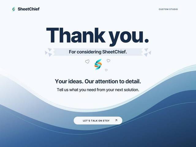 Custom Web App — Thank you